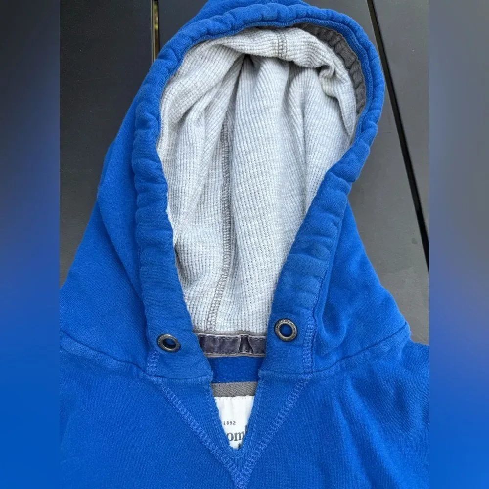 Y2K Abercrombie & Fitch Blue Logo Pullover Hoodie Mens size Medium